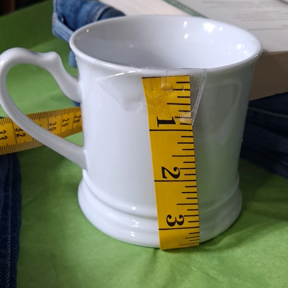 Williams Sonoma White And Black T Monogram 16oz Mug